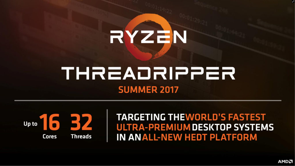 AMD Ryzen 9 будет называться Threadripper