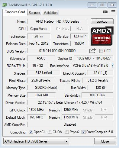 ASUS Radeon HD 7750