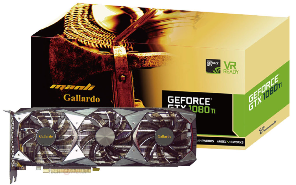 Manli анонсировала видеокарту GeForce GTX 1080 Ti Gallardo