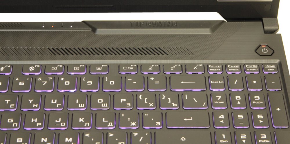 ASUS TUF Gaming a15 белая клавиатура.