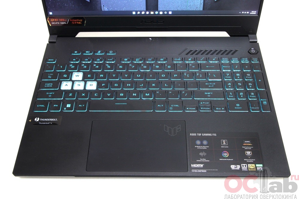 Обзор и тестирование игрового ноутбука ASUS TUF Gaming F15 FX507Z