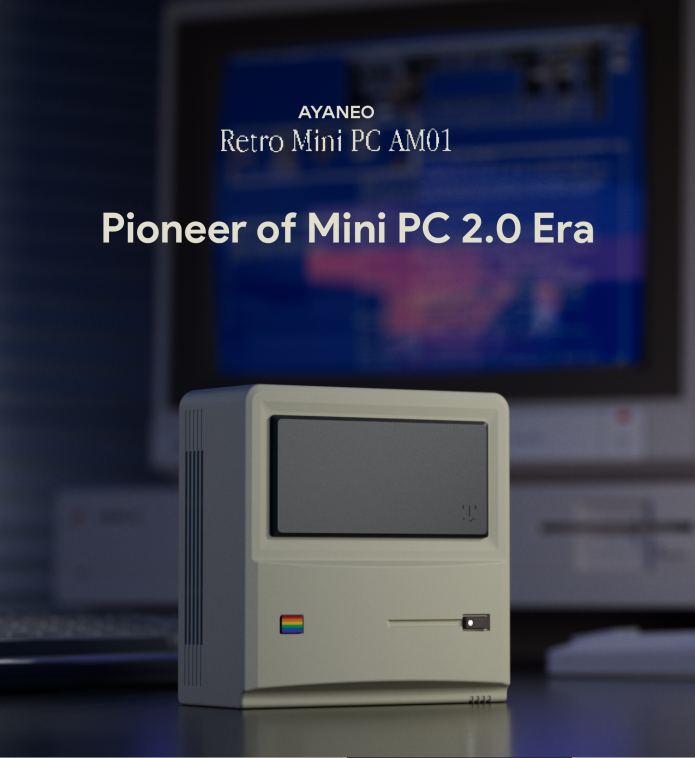 Ayaneo представила Мини-ПК AM01 в стиле Macintosh.