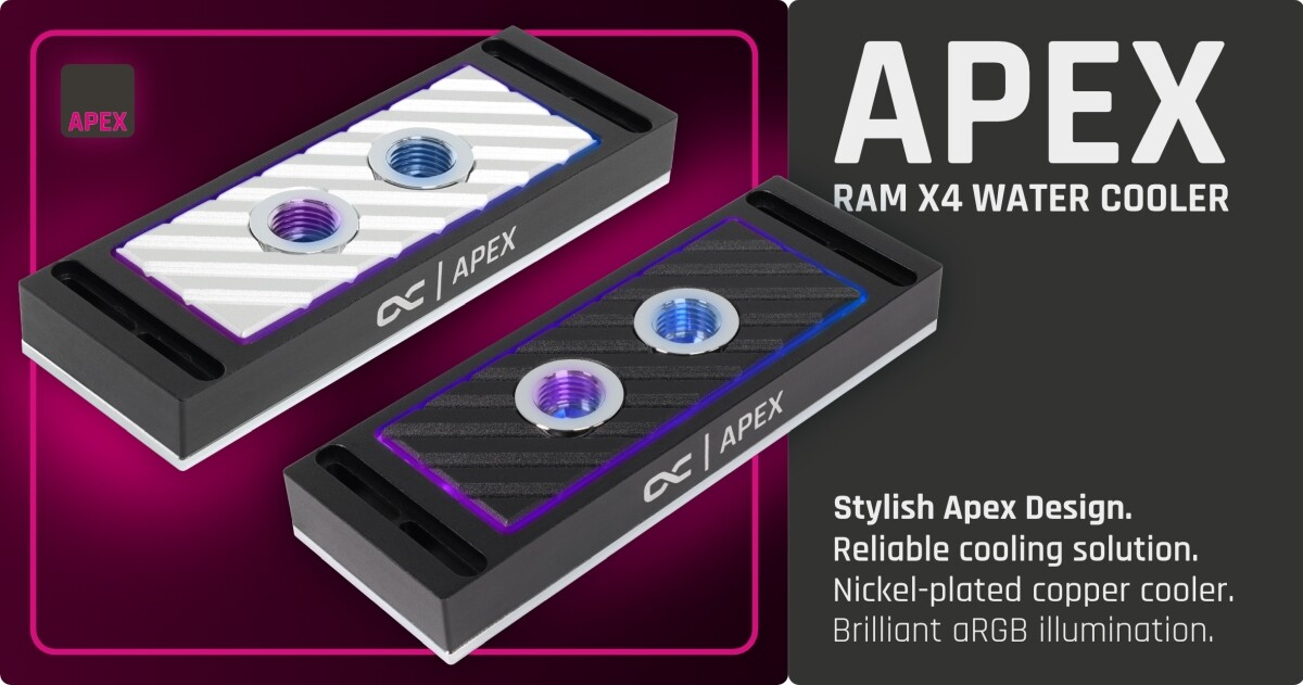 Alphacool представляет СЖО для оперативной памяти Apex RAM X4.